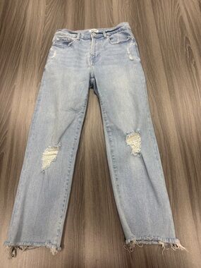 Kensie Vintage Luxe THE SLIM Light Blue Distressed Jeans Women’s Size 4/27